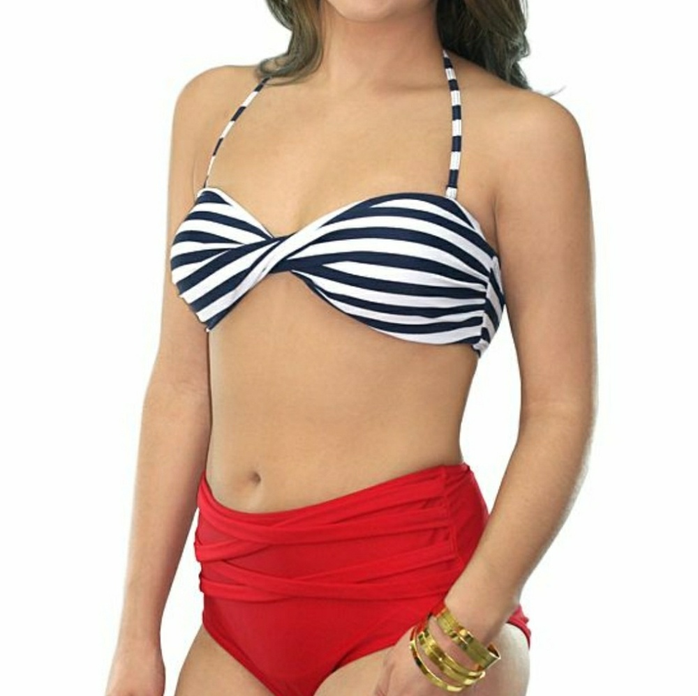 Sailor Swimsuit Bikini Top